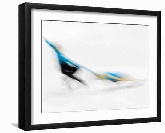 Blurred Action of Pairs Figure Skaters, Torino, Italy-Chris Trotman-Framed Photographic Print