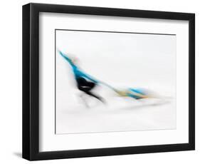 Blurred Action of Pairs Figure Skaters, Torino, Italy-Chris Trotman-Framed Photographic Print