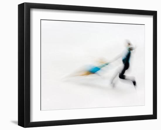 Blurred Action of Pairs Figure Skaters, Torino, Italy-Chris Trotman-Framed Photographic Print