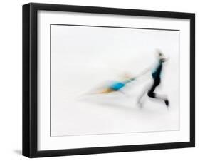 Blurred Action of Pairs Figure Skaters, Torino, Italy-Chris Trotman-Framed Photographic Print