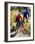 Blurred Action of Recreational Mountain Biker Riding on the Trails-null-Framed Photographic Print