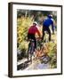 Blurred Action of Recreational Mountain Biker Riding on the Trails-null-Framed Photographic Print