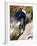 Blurred Action of Recreational Mountain Biker Riding on the Trails-null-Framed Photographic Print