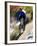 Blurred Action of Recreational Mountain Biker Riding on the Trails-null-Framed Photographic Print