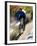 Blurred Action of Recreational Mountain Biker Riding on the Trails-null-Framed Photographic Print