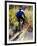 Blurred Action of Recreational Mountain Biker Riding on the Trails-null-Framed Photographic Print