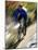 Blurred Action of Recreational Mountain Biker Riding on the Trails-null-Mounted Photographic Print