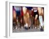 Blurred Action of Runner's Legs Competing in a Race-null-Framed Photographic Print
