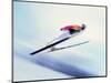 Blurred Action of Sky Jumper Flying Through the Air, Lake Placid, New York, USA-null-Mounted Photographic Print