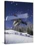 Blurred Action of Snowboarder, Aspen, Colorado, USA-null-Stretched Canvas