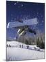 Blurred Action of Snowboarder, Aspen, Colorado, USA-null-Mounted Photographic Print