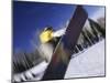 Blurred Action of Snowboarder, Aspen, Colorado, USA-null-Mounted Photographic Print