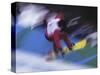 Blurred Action of Snowboarder, Nagano, JPN-null-Stretched Canvas