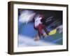 Blurred Action of Snowboarder, Nagano, JPN-null-Framed Photographic Print