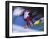 Blurred Action of Snowboarder, Nagano, JPN-null-Framed Photographic Print