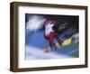 Blurred Action of Snowboarder, Nagano, JPN-null-Framed Photographic Print