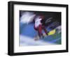 Blurred Action of Snowboarder, Nagano, JPN-null-Framed Photographic Print