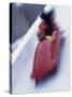 Blurred Action of the Start of 4 Man Bobsled Team, Lake Placid, New York, USA-Chris Trotman-Stretched Canvas