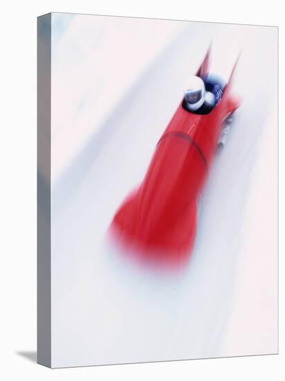 Blurred Action of Two Man Bobsled, Park City, Utah, USA-Chris Trotman-Stretched Canvas