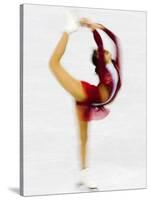 Blurred Action of Woman Figure Skater, Torino, Italy-Chris Trotman-Stretched Canvas