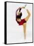 Blurred Action of Woman Figure Skater, Torino, Italy-Chris Trotman-Framed Stretched Canvas