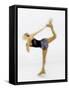 Blurred Action of Woman Figure Skater, Torino, Italy-Chris Trotman-Framed Stretched Canvas