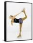 Blurred Action of Woman Figure Skater, Torino, Italy-Chris Trotman-Framed Stretched Canvas