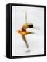 Blurred Action of Woman Figure Skater, Torino, Italy-Chris Trotman-Framed Stretched Canvas