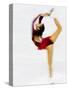 Blurred Action of Woman Figure Skater, Torino, Italy-Chris Trotman-Stretched Canvas