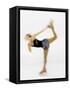 Blurred Action of Woman Figure Skater, Torino, Italy-Chris Trotman-Framed Stretched Canvas