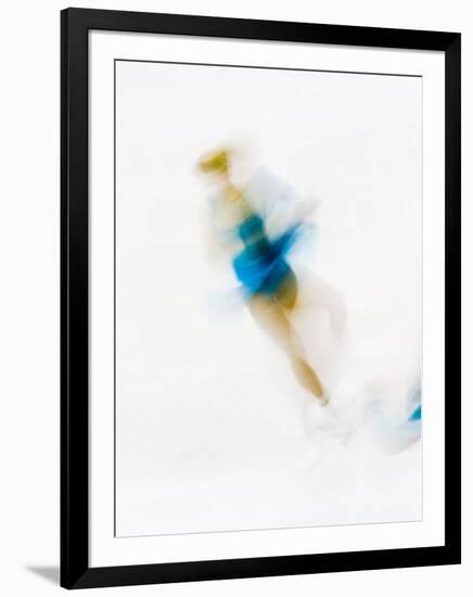 Blurred Action of Woman Figure Skater, Torino, Italy-Chris Trotman-Framed Photographic Print