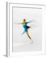 Blurred Action of Woman Figure Skater, Torino, Italy-Chris Trotman-Framed Photographic Print