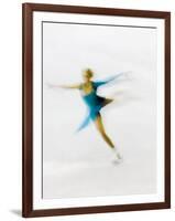 Blurred Action of Woman Figure Skater, Torino, Italy-Chris Trotman-Framed Photographic Print