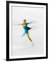 Blurred Action of Woman Figure Skater, Torino, Italy-Chris Trotman-Framed Photographic Print