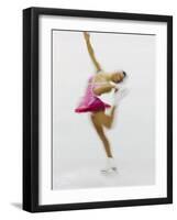 Blurred Action of Woman Figure Skater, Torino, Italy-Chris Trotman-Framed Photographic Print