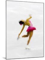 Blurred Action of Woman Figure Skater, Torino, Italy-Chris Trotman-Mounted Photographic Print