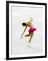 Blurred Action of Woman Figure Skater, Torino, Italy-Chris Trotman-Framed Photographic Print