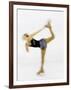 Blurred Action of Woman Figure Skater, Torino, Italy-Chris Trotman-Framed Photographic Print