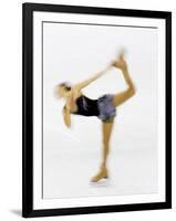 Blurred Action of Woman Figure Skater, Torino, Italy-Chris Trotman-Framed Photographic Print