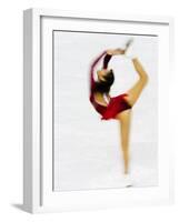 Blurred Action of Woman Figure Skater, Torino, Italy-Chris Trotman-Framed Photographic Print