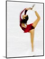 Blurred Action of Woman Figure Skater, Torino, Italy-Chris Trotman-Mounted Photographic Print