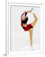 Blurred Action of Woman Figure Skater, Torino, Italy-Chris Trotman-Framed Photographic Print