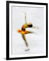 Blurred Action of Woman Figure Skater, Torino, Italy-Chris Trotman-Framed Photographic Print