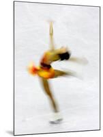 Blurred Action of Woman Figure Skater, Torino, Italy-Chris Trotman-Mounted Photographic Print