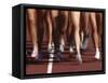 Blurred Action of Women Runners During a Track Race-Steven Sutton-Framed Stretched Canvas