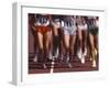 Blurred Action of Women Runners During a Track Race-Steven Sutton-Framed Photographic Print