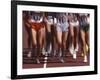 Blurred Action of Women Runners During a Track Race-Steven Sutton-Framed Photographic Print