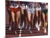 Blurred Action of Women Runners During a Track Race-Steven Sutton-Mounted Photographic Print