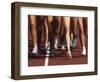 Blurred Action of Women Runners During a Track Race-Steven Sutton-Framed Photographic Print