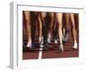 Blurred Action of Women Runners During a Track Race-Steven Sutton-Framed Photographic Print